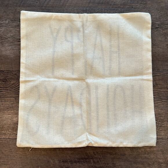 Happy Holidays Snowflake Indoor/Outdoor Winter Neutral Pillow Cover NWOT - Picture 5 of 7